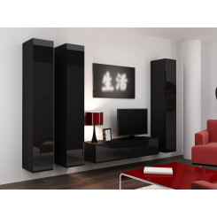 Cama Living room cabinet set VIGO 14 black / black gloss
