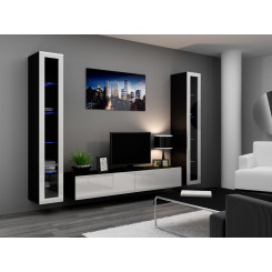 Cama Living room cabinet set VIGO 5 black / white gloss