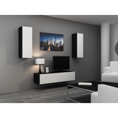 Cama Living room cabinet set VIGO 7 black / white gloss
