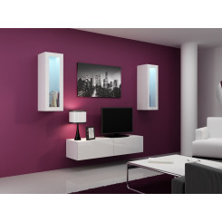 Cama Living room cabinet set VIGO 8 white / white gloss