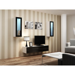 Cama Living room cabinet set VIGO 8 white / black gloss