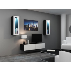 Cama Living room cabinet set VIGO 8 black / white gloss