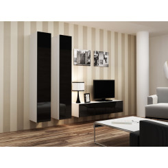 Cama Living room cabinet set VIGO 9 white / black gloss