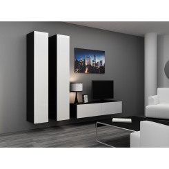 Cama Living room cabinet set VIGO 9 black / white gloss