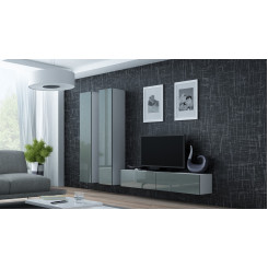 Cama Living room cabinet set VIGO 9 white / grey gloss
