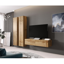 Cama Living room cabinet set VIGO 9 wotan oak / wotan oak gloss