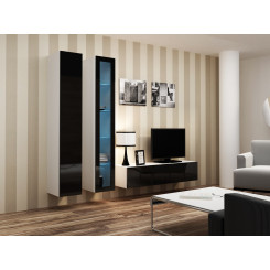 Cama Living room cabinet set VIGO 10 white / black gloss