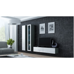 Cama Living room cabinet set VIGO 10 grey / white gloss