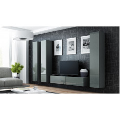 Cama Living room cabinet set VIGO 14 grey / grey gloss