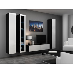 Cama Living room cabinet set VIGO 15 black / white gloss