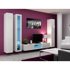 Cama Living room cabinet set VIGO 17 white / white gloss