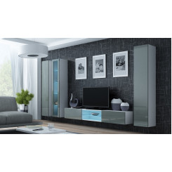 Cama Living room cabinet set VIGO 17 white / grey gloss