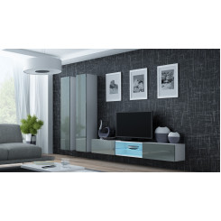 Cama Living room cabinet set VIGO 19 white / grey gloss
