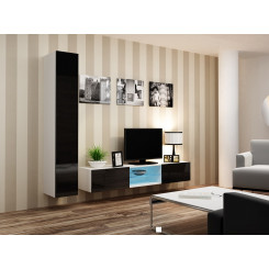 Cama Living room cabinet set VIGO 21 white / black gloss