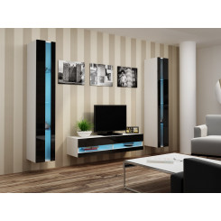 Cama Living room cabinet set VIGO NEW 12 white / black gloss