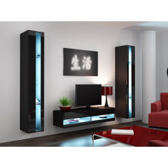 Cama Living room cabinet set VIGO NEW 12 black / black gloss
