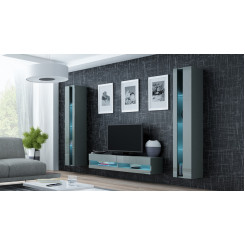 Cama Living room cabinet set VIGO NEW 12 grey / grey gloss