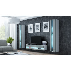 Cama Living room cabinet set VIGO NEW 12 white / grey gloss