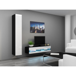 Cama Living room cabinet set VIGO NEW 13 black / white gloss
