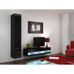 Cama Living room cabinet set VIGO NEW 13 black / black gloss