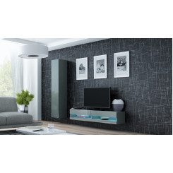 Cama Living room cabinet set VIGO NEW 13 grey / grey gloss