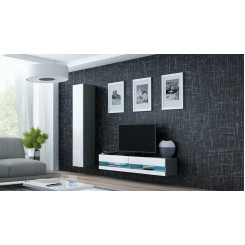 Cama Living room cabinet set VIGO NEW 13 grey / white gloss