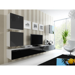 Cama Living room cabinet set VIGO 22 white / black gloss