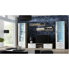 SOHO 4 set (RTV180 cabinet + 2x S1 cabinet + shelves) Sonoma oak / White gloss