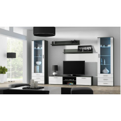 SOHO 4 set (RTV180 cabinet + 2x S1 cabinet + shelves) Grey / White glossy