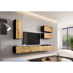 Cama living room cabinet set VIGO 13 black / wotan oak