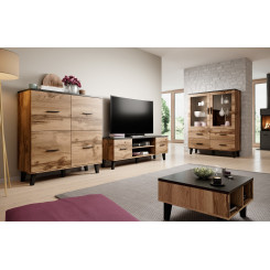 Cama living room set LOTTA 1 (RTV stand 160 + display cabinet 120 + sideboard 110 4D + coffee table 60)
