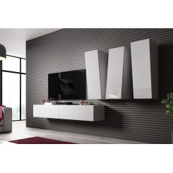 Cama Living room cabinet set VIGO SLANT 1 white / white gloss