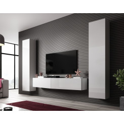 Cama Living room cabinet set VIGO SLANT 2 white / white gloss