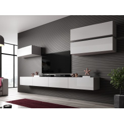 Cama Living room cabinet set VIGO SLANT 4 white / white gloss