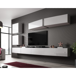 Cama Living room cabinet set VIGO SLANT 5 white / white gloss