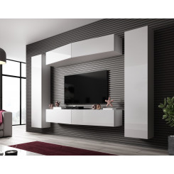 Cama Living room cabinet set VIGO SLANT 7 white / white gloss