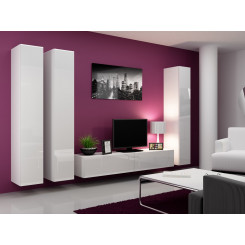 Cama living room cabinet set VIGO 1 white / white gloss