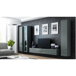 Cama Living room cabinet set VIGO 2 grey / grey gloss