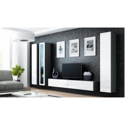 Cama Living room cabinet set VIGO 2 grey / white gloss