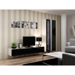 Cama Living room cabinet set VIGO 3 white / black gloss