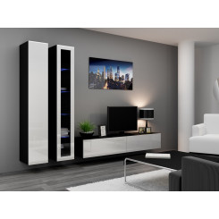 Cama Living room cabinet set VIGO 3 black / white gloss