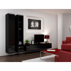 Cama Living room cabinet set VIGO 3 black / black gloss