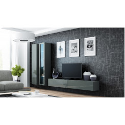 Cama Living room cabinet set VIGO 3 grey / grey gloss
