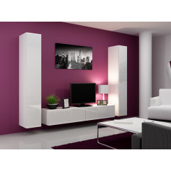 Cama Living room cabinet set VIGO 4 white / white gloss