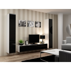 Cama Living room cabinet set VIGO 4 white / black gloss