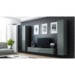 Cama Living room cabinet set VIGO 4 grey / grey gloss