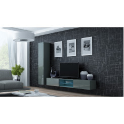 Cama Living room cabinet set VIGO 21 grey / grey gloss