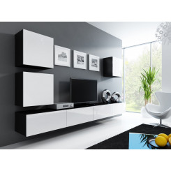 Cama Living room cabinet set VIGO 22 black / white gloss