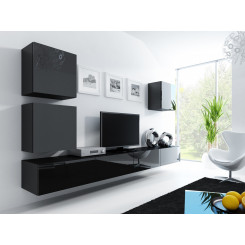 Cama Living room cabinet set VIGO 22 black / black gloss