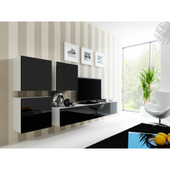 Cama Living room cabinet set VIGO 23 white / black gloss